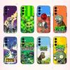 Игровой чехол-бампер P-Plants VS Z-Zombies Strategy для Samsung Galaxy A73, A72, A71, A70, A53, A52, A51, Других, Мягкий черный корпус