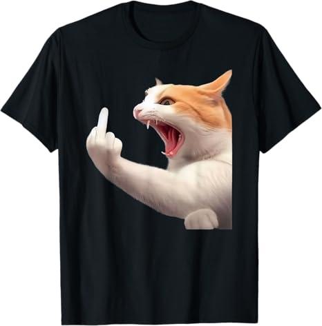 Смешная унисекс футболка с кошкой Judgeuni unisex, дерзкий белый рисунок, короткий рукав, унисекс, повседневная, уличная одежда Harajuku