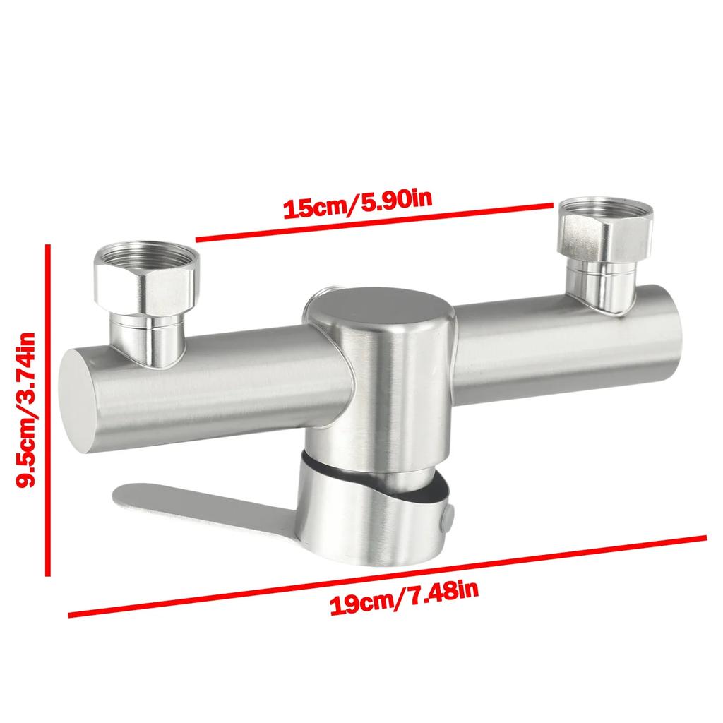 Смеситель для душа из нержавеющей стали, смеситель горячей и холодной воды, настенный, металлическая ручка, смеситель для ванны, смесительный клапан, душ