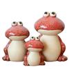 TOMMYFIELD Frog Figurine, Stylish Decorative Object for Interior Decoration (Red)
