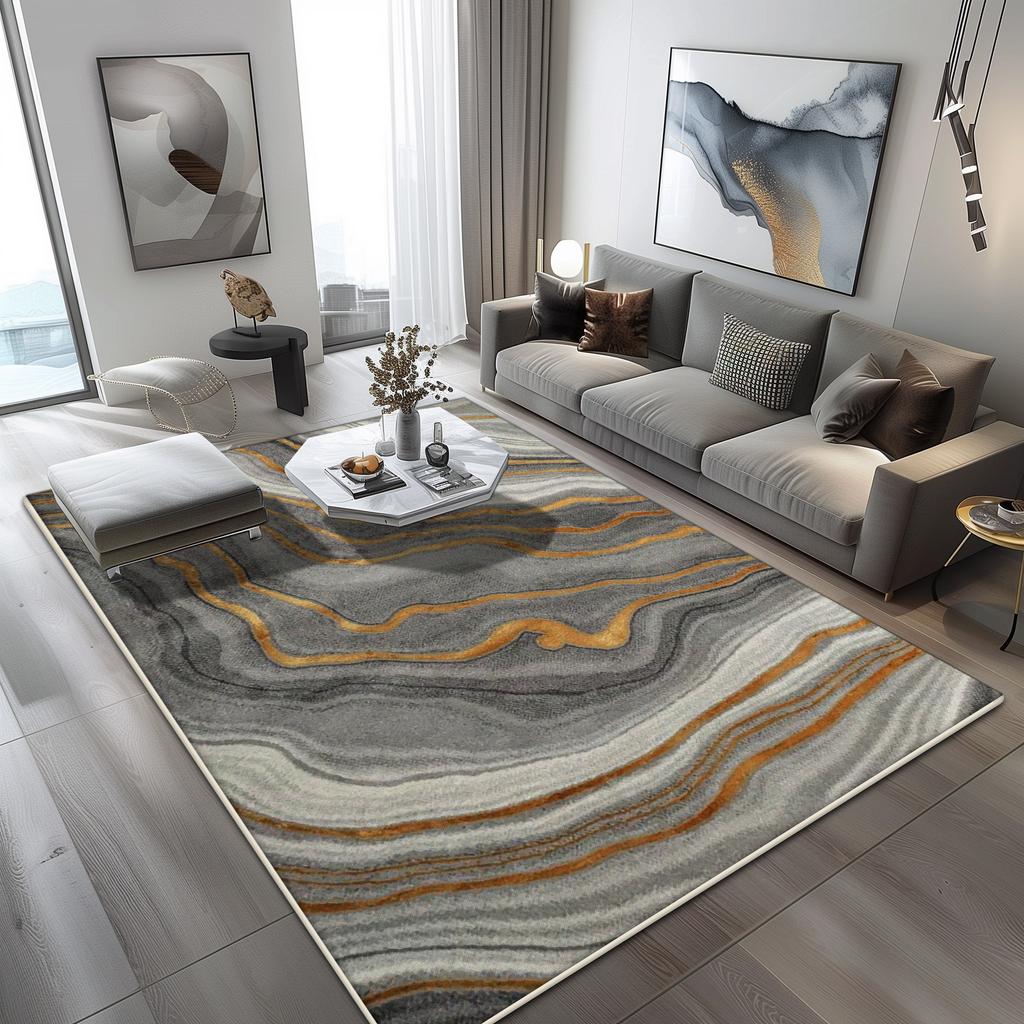 Nordic Luxury Large Living Room Carpets Abstract Decoration Home Sofa Bedroom Rug 200x300cm Lounge Cloakroom Non-slip Floor Mat