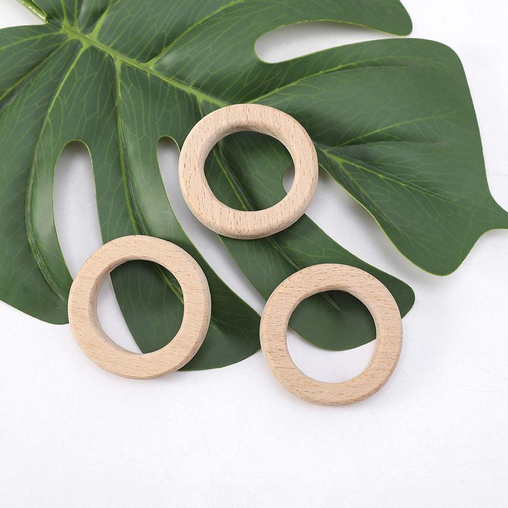 Mamimami Home Wooden Ring Square Section 65mm 10 Pieces Beech Natural Pendant Parts Gift Parts Material Material Handmade Gift Craft Present