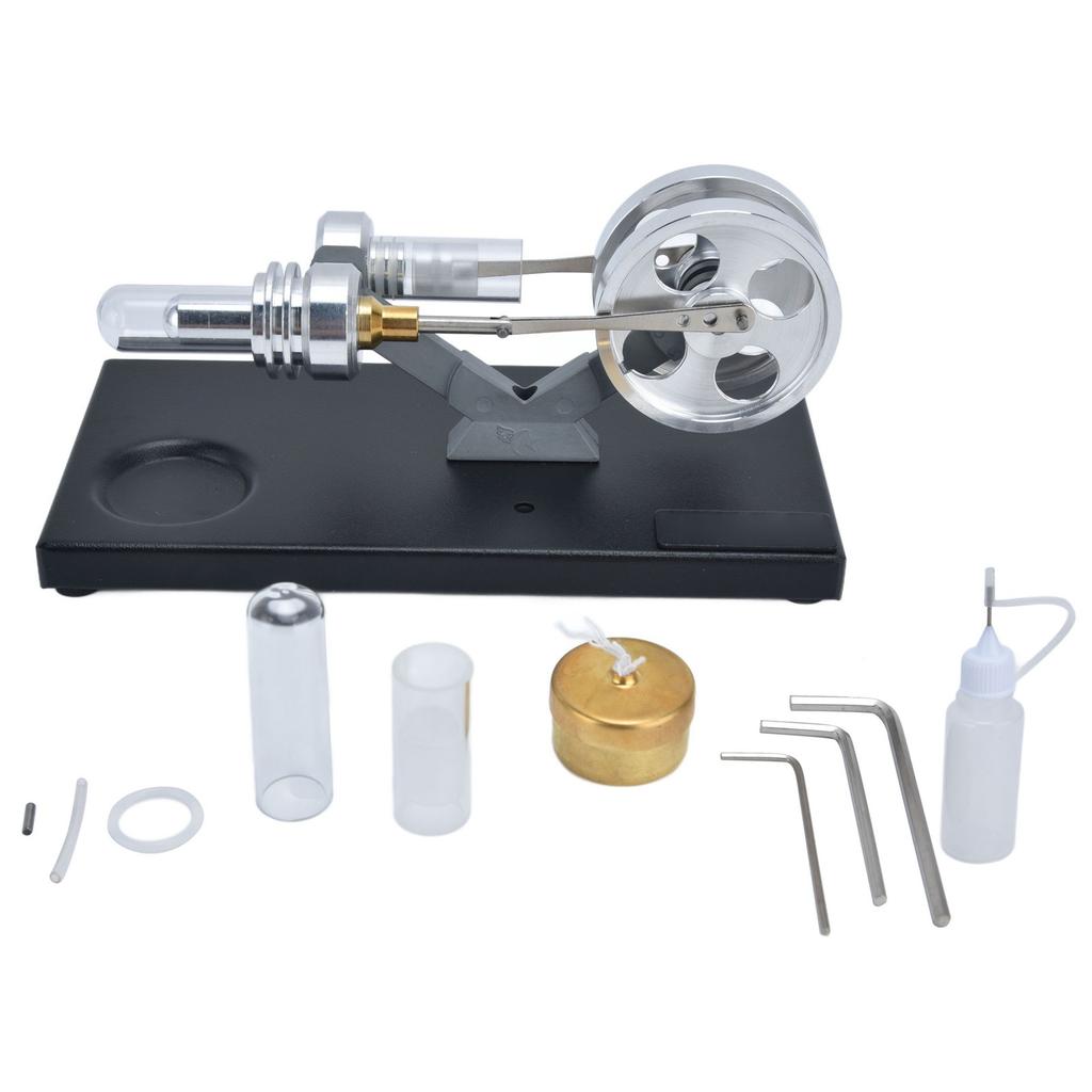 Модель двигателя Стирлинга Модель генератора из алюминиевого сплава для физического эксперимента, лабораторный учебный инструмент