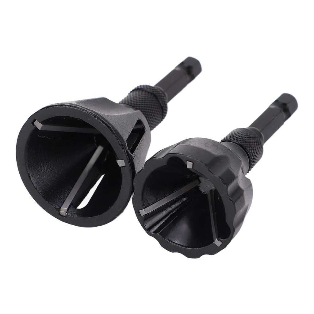 2 шт. Инструмент для снятия заусенцев и фасок Вольфрамовая сталь 3 зуба 1/4 дюйма шестигранный хвостовик Инструмент для удаления заусенцев с винтов от 3 до