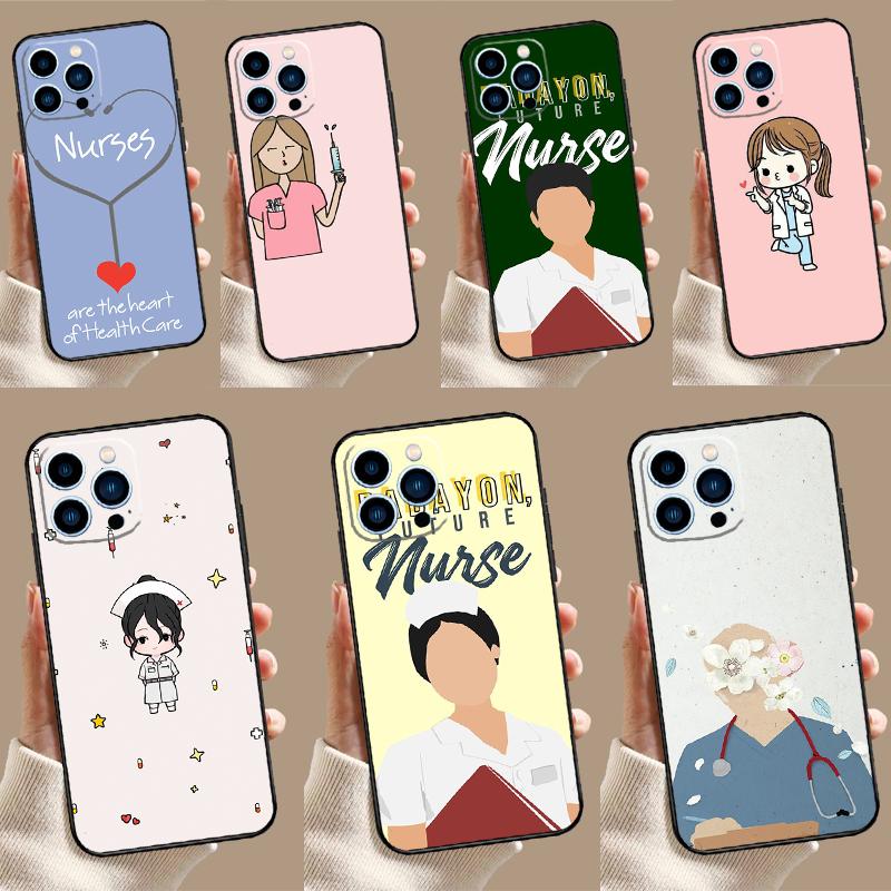 Медицинский чехол для медсестры, чехол для здоровья, чехол для iPhone 15 16 11 13 12 14 Pro Max Mini X XR XS 7 8 Plus, задняя крышка, корпус