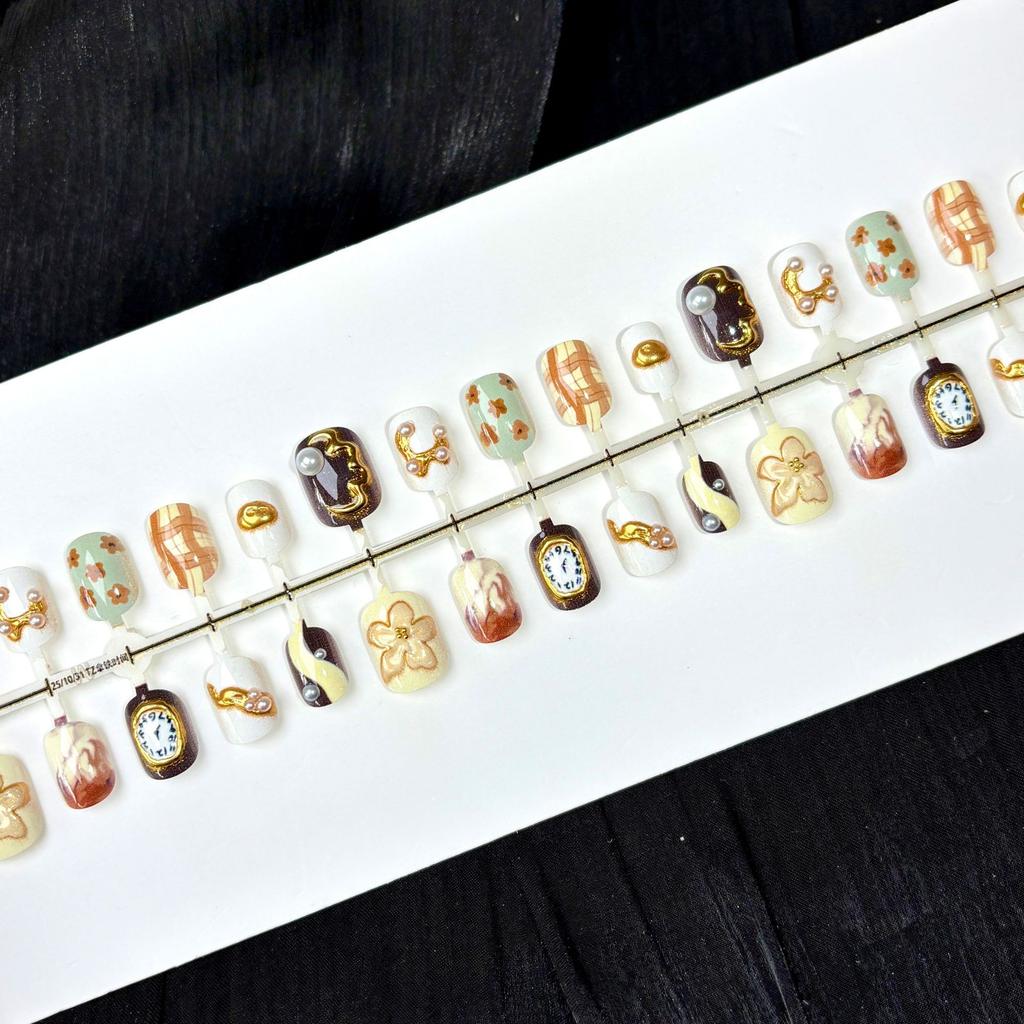 Накладные ногти многоразовые искусственные ногти с дизайном многоразовые накладные ногти пресс-оны глянцевые с полным покрытием акриловые клейкие ногти наклейки для ногтей для женщин