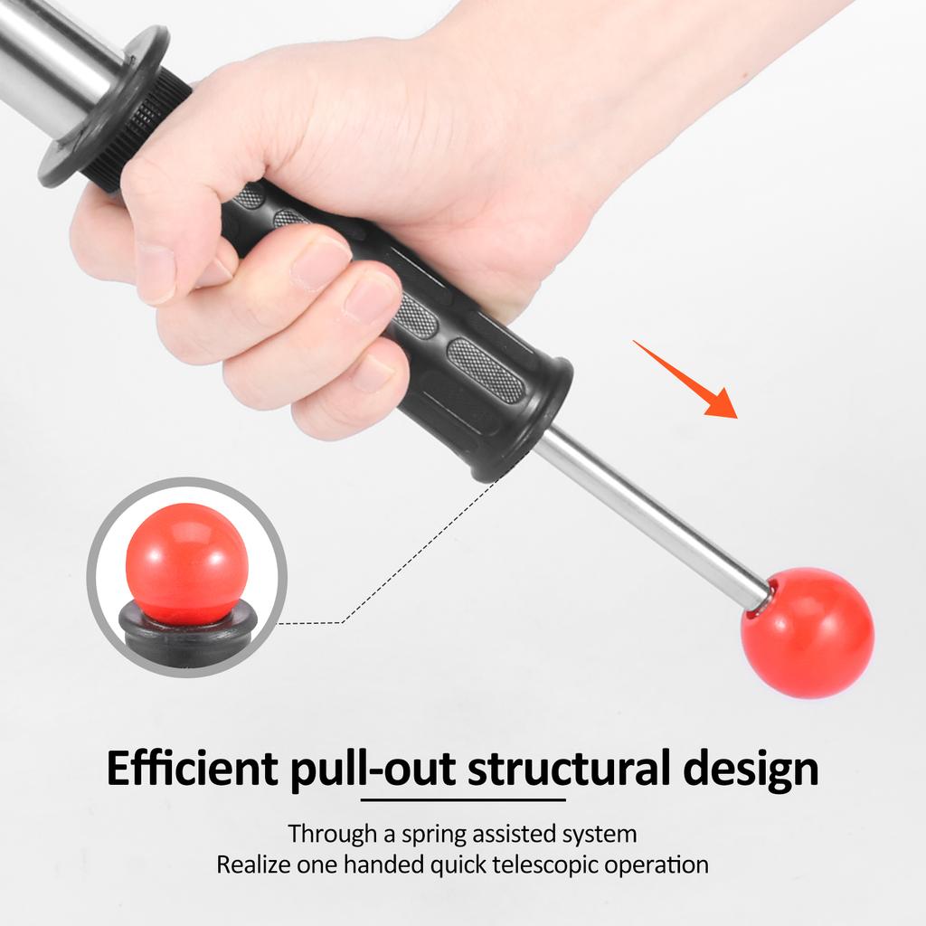 Iron Remover Magnets Retrieving Baton with Handle Absorber Silver NdFeB Pick Up Rod for Pickup Nails Screws and Metal Scraps