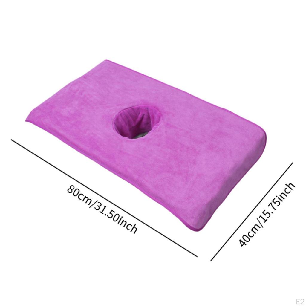 Полотенце для массажного стола, подушка для лица с отверстием, моющийся защитный чехол для кровати в СПА-салоне,