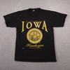 Винтажная футболка Iowa Hawkeyes Мужская Размер L Черно-золотая NCAA Колледж Футбол Футболка 90-х