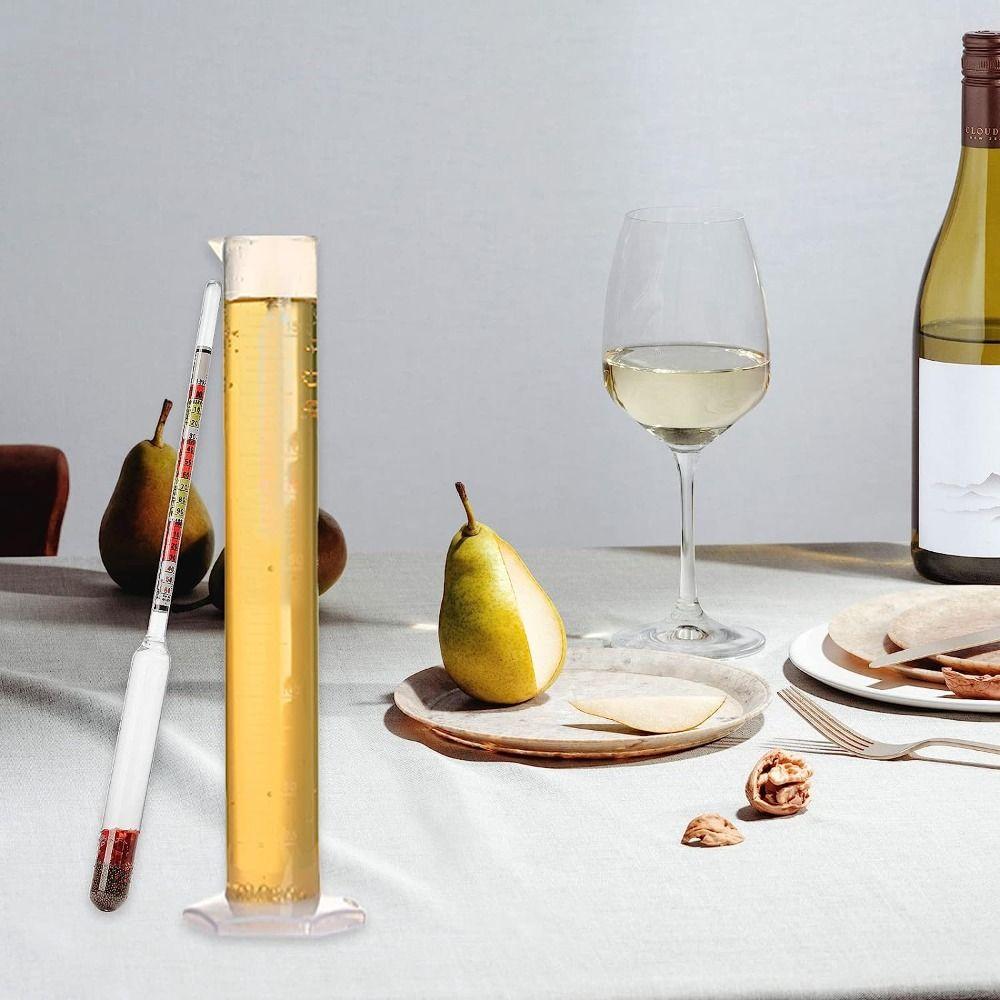 3Pcs with Storage Bag Beer Alcohol Meter Test Jar Kit Hydrometer Alcohol  Wine Beer Mead