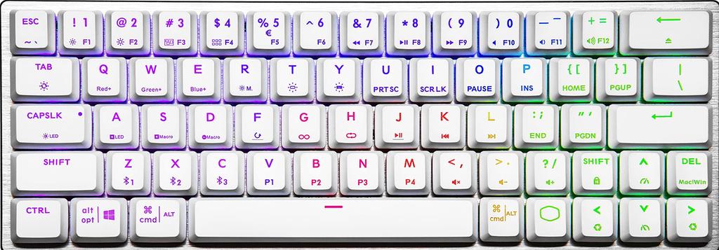 CoolerMaster SK622 белая совместимая клавиатура Tenkeyless Red Axis Mini Size Keyboard KB528 белая проводная/беспроводная On-the-Fly SK-622-SKTR1-US