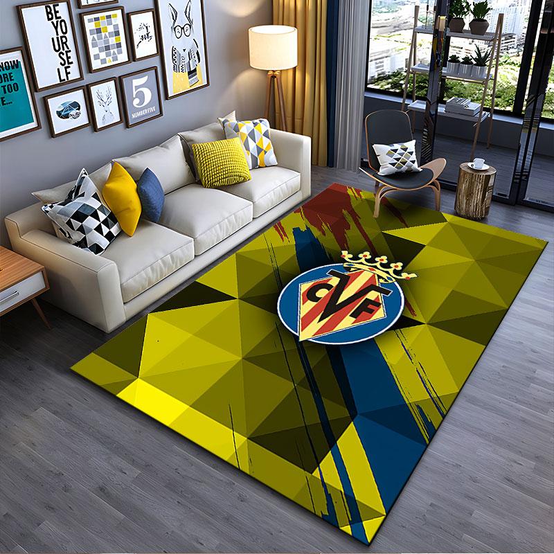 Yellow Geometric CVF Logo Carpet suitable as a non-slip mat for the living room or bedroom sofa