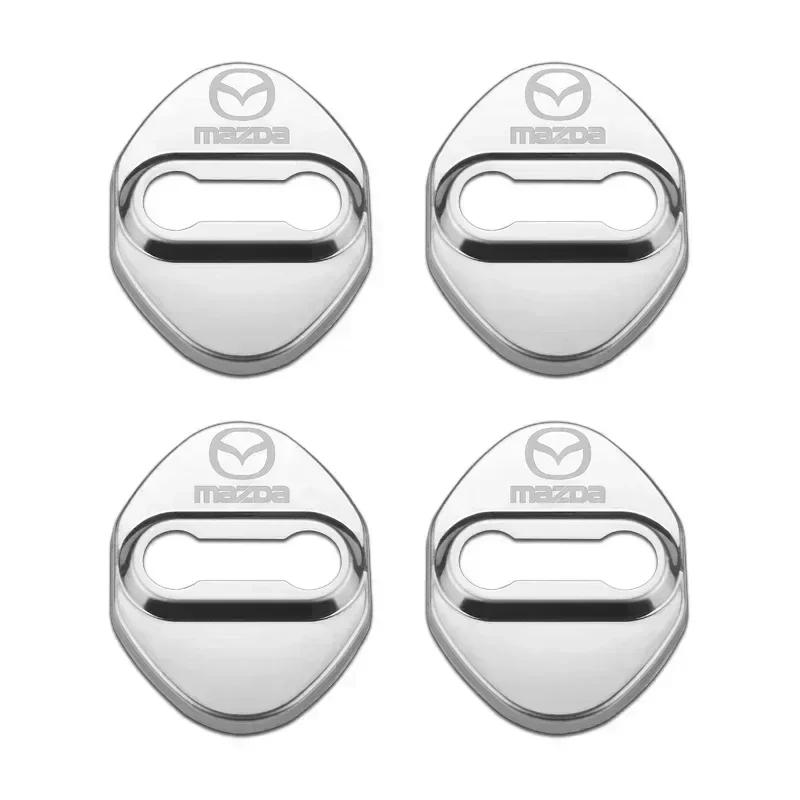 2025 Горячие 4 шт. Накладки на замки дверей автомобиля Антикоррозийные пряжки-наклейки для Mazda CX-4 CX-5 CX-3 Atenza Axela 3 6 Grand Tourer Стиль Аксе