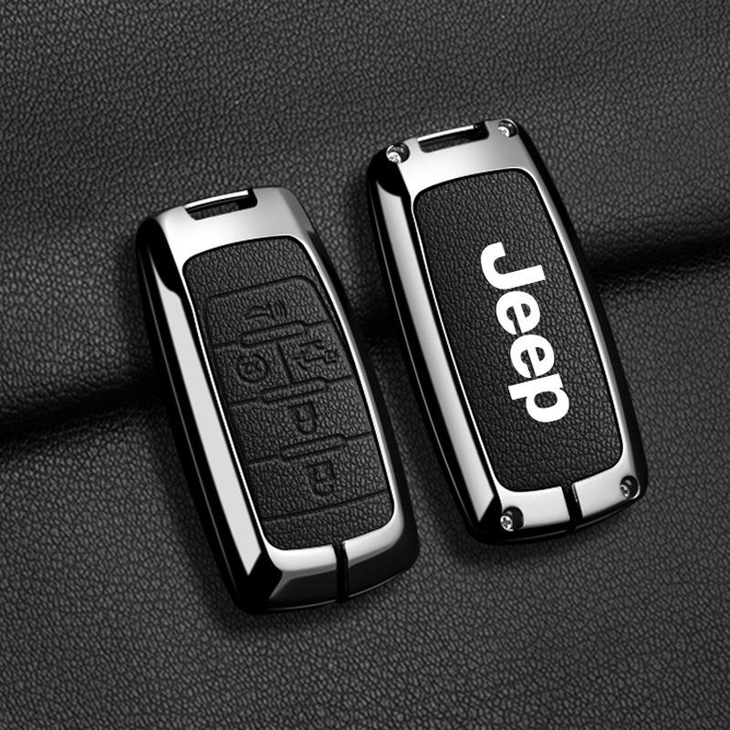 Совместимый чехол для ключа Jeep для Compass, Renegade, Cherokee, Grand Commander, Grand Cherokee