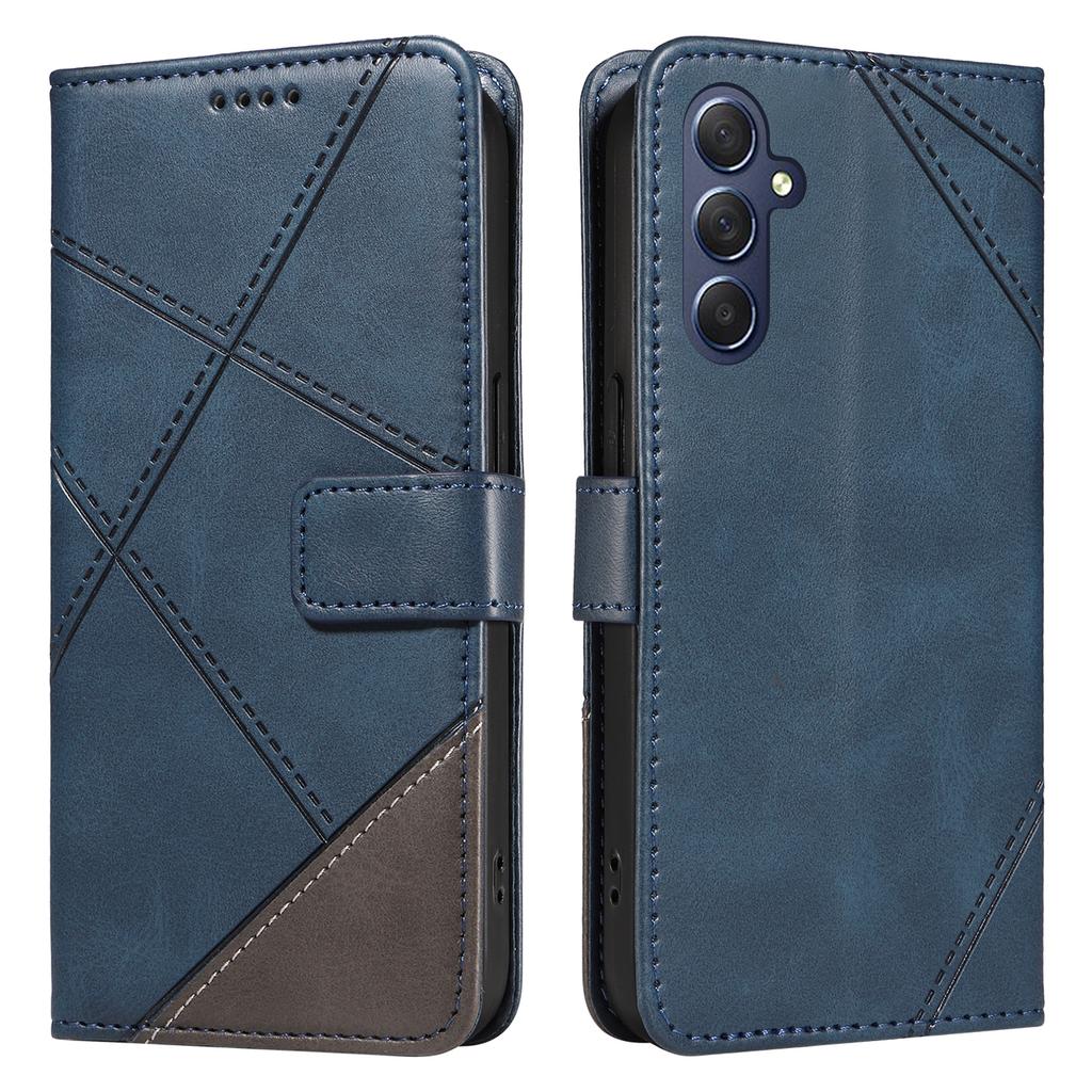 For Samsung Galaxy A15 5G Case Flip Geometric Line Leather Phone Cover