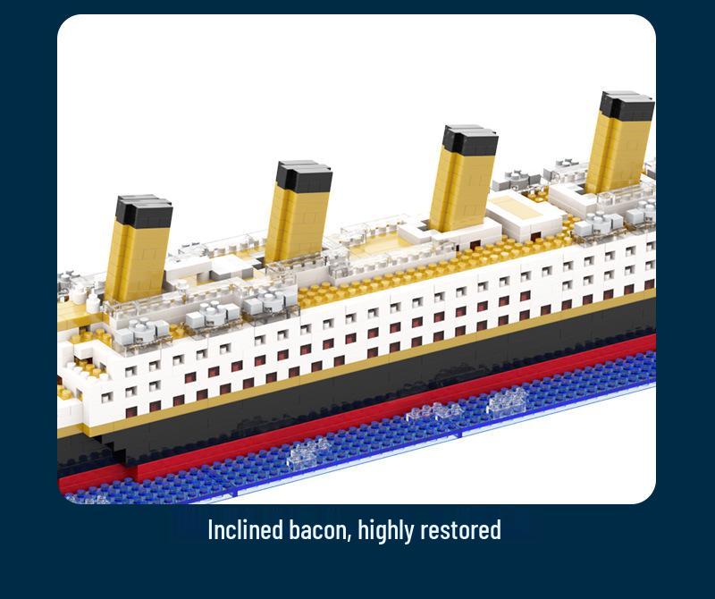 Совместимый с LEGO Титаник Мальчик Строительные Блоки Модель Корабля Головоломка Игрушка