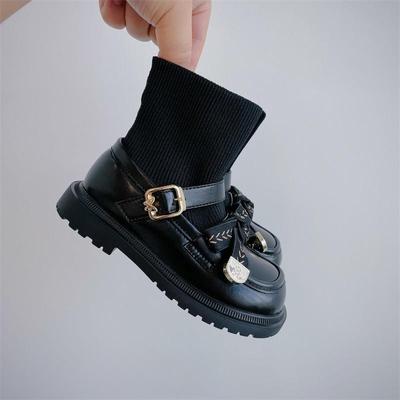 Новая осенняя детская обувь, ботинки принцессы с милым бантом для маленьких девочек, модные корейские носки для девочек, сапоги