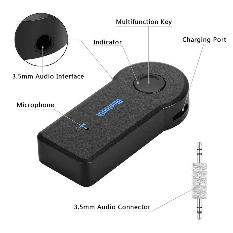 Беспроводной Bluetooth 5.0 Приемник Передатчик Адаптер 3,5 мм Разъем Для Автомобильной Музыки Аудио Aux A2dp Приемник Наушников Handsfree