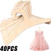 40/20Pcs Cute Little Bear Kids Hangers Creative Wooden Baby Hangers Baby Toddler Children Wooden Hangers for Clothes & Pants