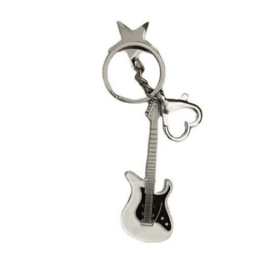 Guitar Guitar Keyring Star Musical Instrument Keychain Guitar Key Chain Musician Jewelry Gift