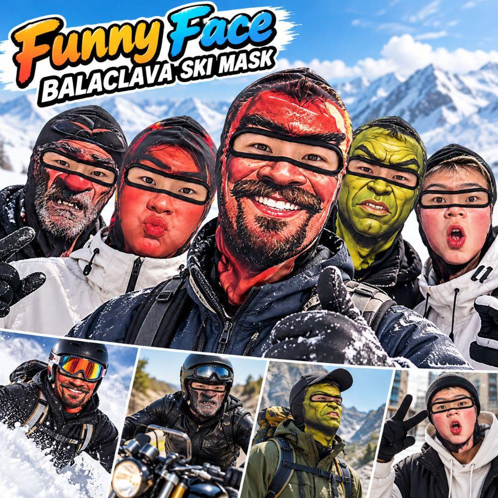 3D Face Printed Old Man Balaclava Face Mask Elderly Man Funny Ski Mask For Men Woman
