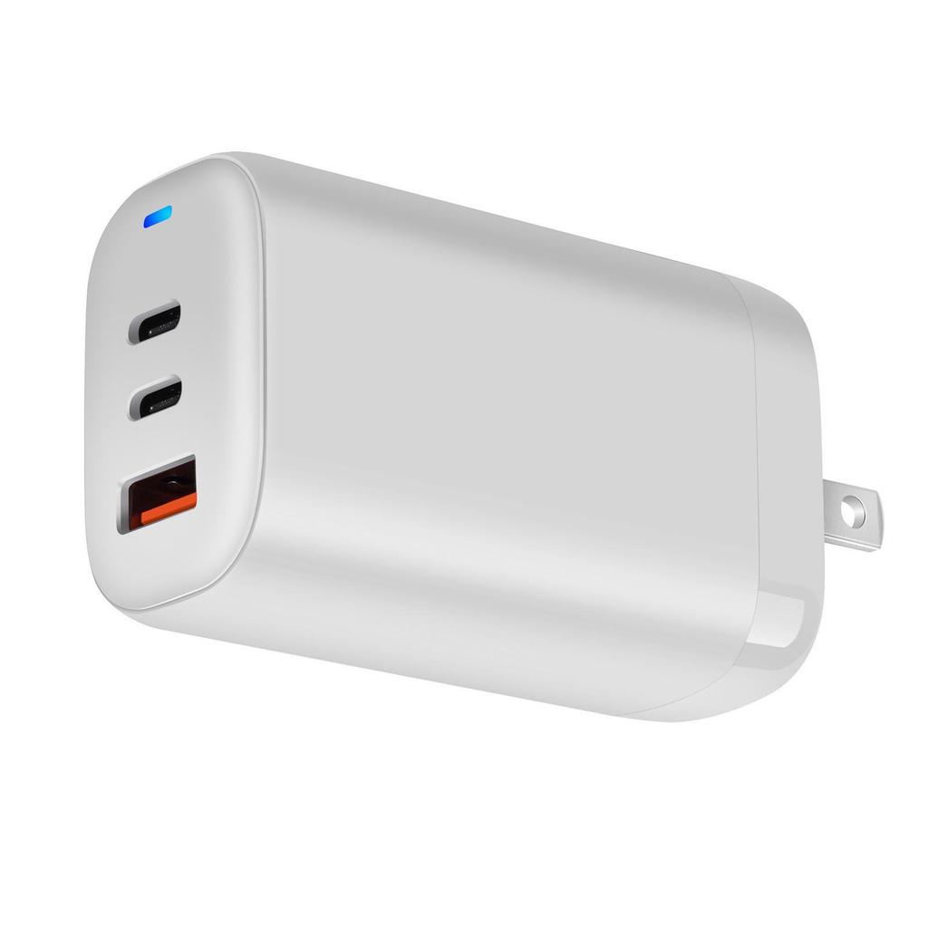 65-ваттное GaN двойное USB-C + A зарядное устройство со сменной вилкой