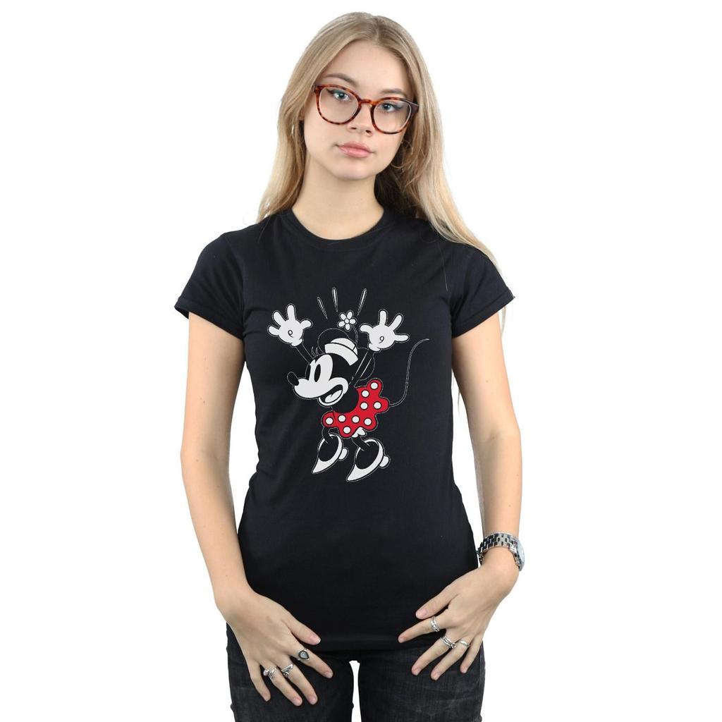 Disney Womens/Ladies Minnie Mouse Surprise Cotton T-Shirt