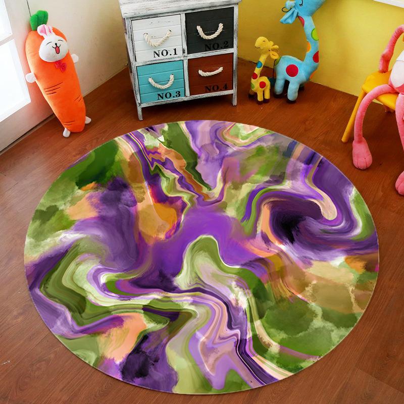 Мраморный геометрический круглый ковер для гостиной, офисного стула, коврик для компьютерного стола, декоративный коврик для спальни, коврик для журнального столика для спальни