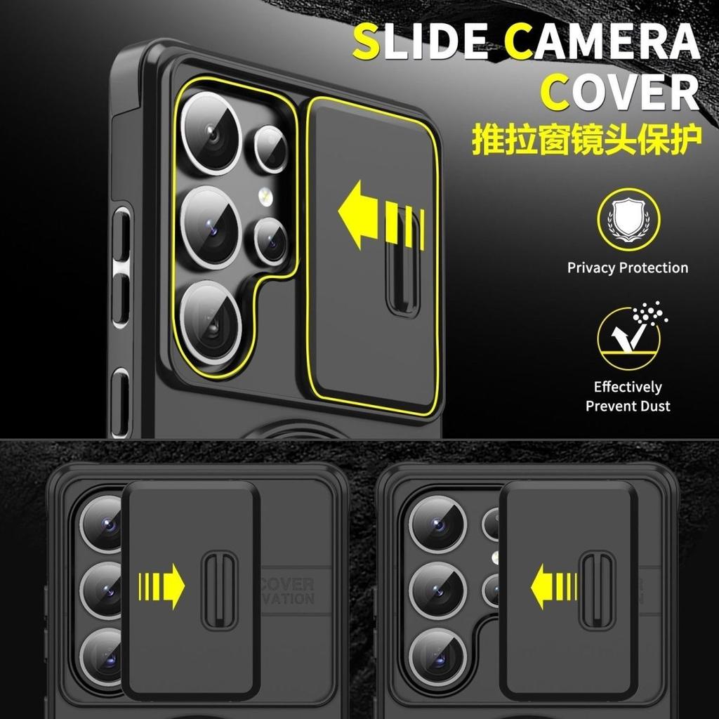 Чехол для телефона Armor Ring Holder для Samsung S25, сверхпрочный противоударный чехол для раздвижного окна, магнитный чехол для автомобиля Samsung S25/S24/S23/S22/Ultra/Plus