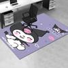 1pc Sanrio Kuromi Mermaid Printed Office Carpet Rectangle Rug Under The Table,Perfect Room Decor for Living Room, Bedroom, Kitchen, Non-slip Floor Mat