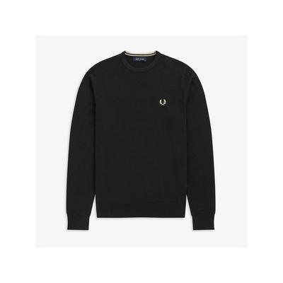 [подлинный] Fred Perry [базовый] Классический свитер с круглым вырезом из смеси мериносовой шерсти 198 Afpm2439601 198 qzgAfpm2439601 198