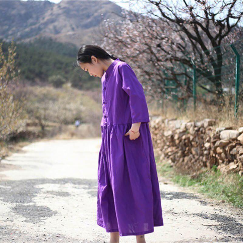 Женское платье-рубашка с винтажными карманами Женские макси-платья