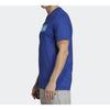 Adidas Спортивная футболка с коротким рукавом и буквенным принтом, мужские топы, синяя DV3052