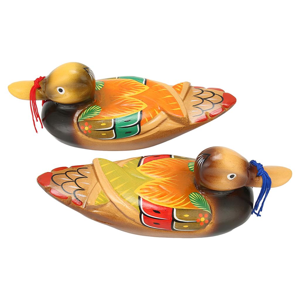 1 пара деревянных украшений в виде утки-мандаринки с краской на водной основе, романтическая водостойкая декоративная утка-мандаринка, офис