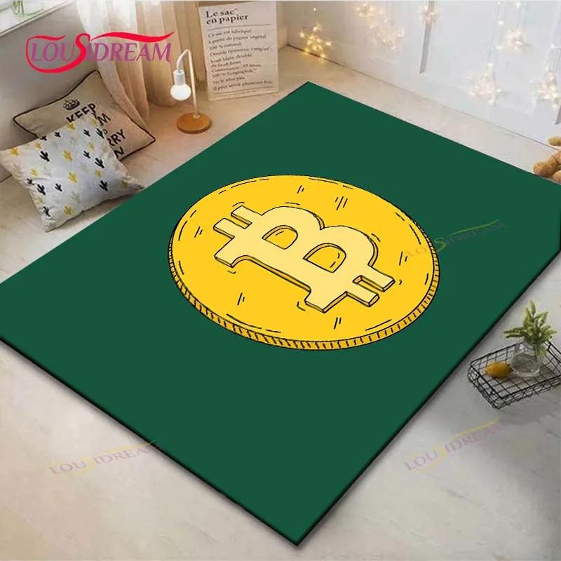 Горячий Изысканный 3D Ковер с Принтом Bitcoin BCT Наружный Ковер Ковер для Зоны Нескользящий Ковер Декор для Спальни Ковер для Комнаты Подарок