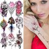 Женская татуировка-наклейка, водонепроницаемая временная татуировка, боди-арт, цветочная татуировка, наклейка на ногу, руку, грудь, татуировку на тело, красотку