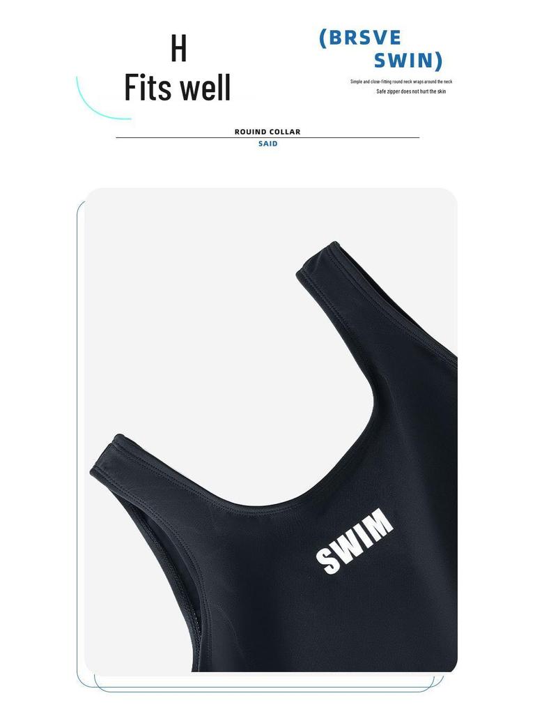 Профессиональный слитный плавательный жилет для мальчиков для детей среднего и старшего возраста