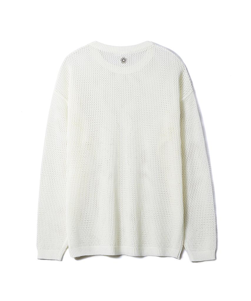 ULKIN [Runway] Mugung Crochet Knit Pullover_Ivory