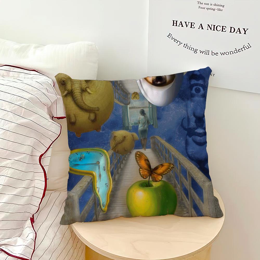 Сальвадор Дали Поп-арт Наволочка Диван Гостиная Спальня Изголовье Спинка Подушка Квадратная Подушка Время Сна