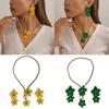 Элегантный цветочный набор украшений для женщин Элегантные весенне-летние каникулы Пляжные аксессуары Сплав Легкий дизайн