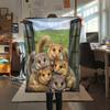 Window animals Print Flannel Blanket,High quality Comfortable for All Seasons,Home Decor,Warmth and Comfort,Perfect for Christmas Gifts