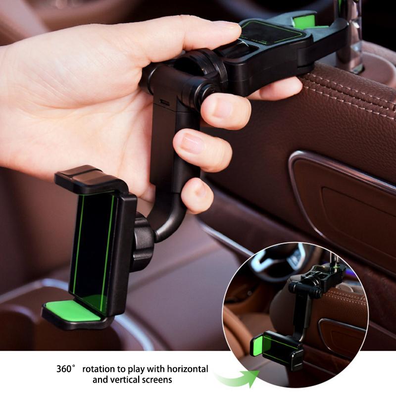 Rearview Mirror Phone Holder For Car 360° Rotating Phone Mount Gps Holder Universal Car Phone Holder For All Smartphones