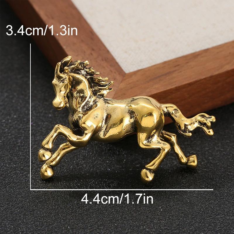 1Pc Zinc Alloy Fresh Metal Brooch Gift Cloth Decoration Exquisite Horse Brooch