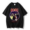 Американская стрит-панк-рок-группа ACDC Хип-хоп Футболка с коротким рукавом Одежда Одежда Повседневная Мужская и женская футболка из 100% хлопка