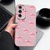 Bowknot Print Shockproof Soft Phone Case For Samsung S25 S24 FE S23 Ultra S22 A36 A56 A55 A16 A26 A35 Leather Texture TPU Slim Matte Bumper Cover