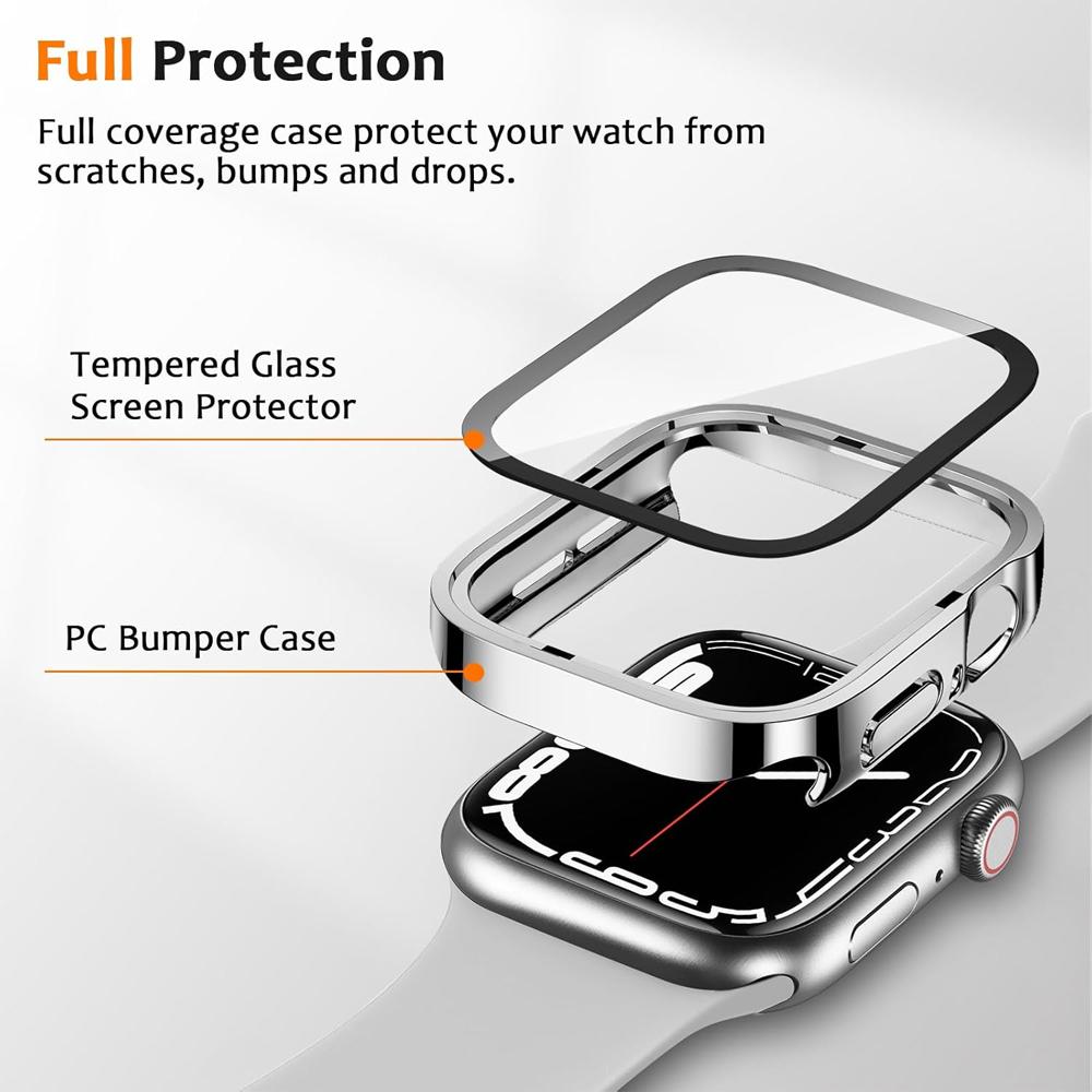 Чехол для Apple Watch Case 46мм 42мм 45мм 44мм 49мм 41 40мм Защитное стекло для экрана Серия 11 10 7 8 9 SE 6 5 4 Ultra 3