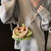 Милая мультяшная детская наплечная сумка с темой животных, ручной работы, теплая вязаная крючком сумка кроссбоди из шерсти для детей
