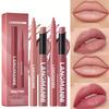 2set Lip Liner & Lipstick Set, Matte Effect and Moisturizing Lipstick Create Full Lips, Waterproof Formula Lip Makeup