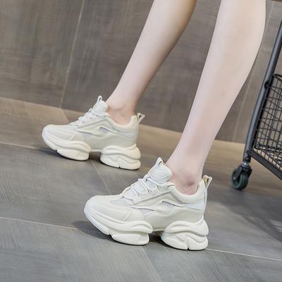 Толстая подошва для увеличения роста, папины туфли, мягкая подошва, спортивная повседневная женская обувь
