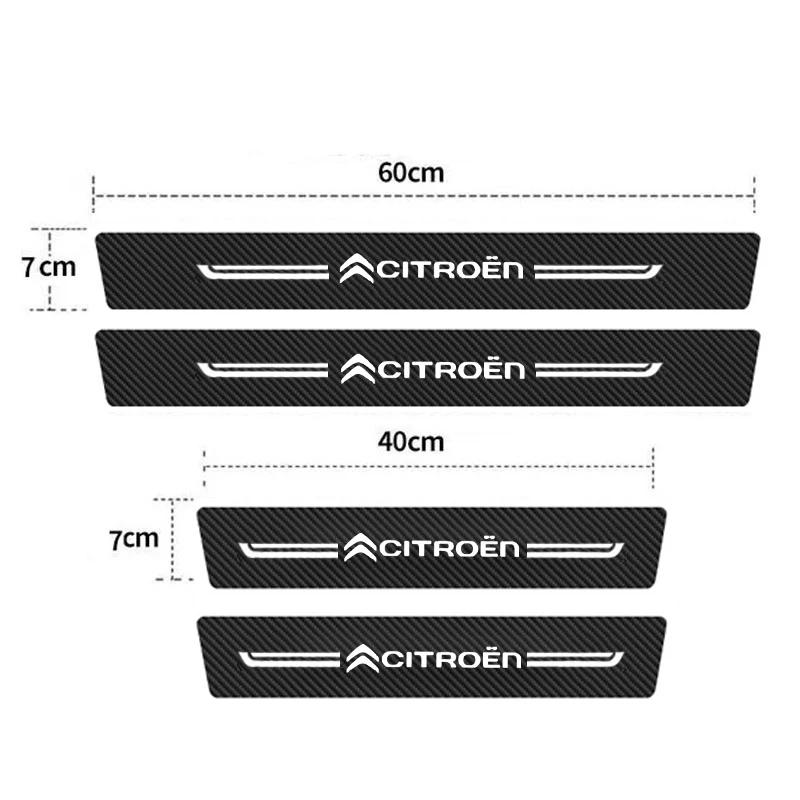 Carbon Fiber Car Door Sill Protector Stickers for Citroen Xsara DS4 DS5 DS3 C3 C2 C5 C1 Berlingo Jumpy Grand Picasso C4L Saxo and123